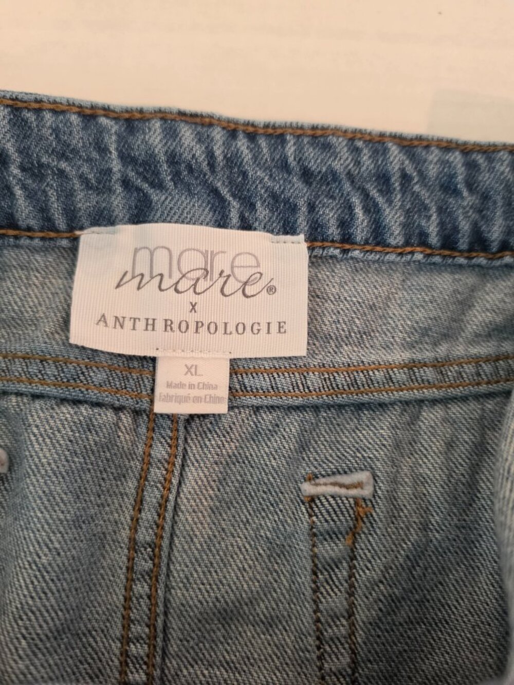 Mare Mare x Anthropologie Denim Flounce Midi Skirt Size XL - Picture 7 of 12